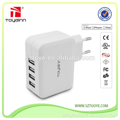 Mobile Accessories 5V 5A 4 USB Home Charger /4 Port USB Charger/ USB Port Charger